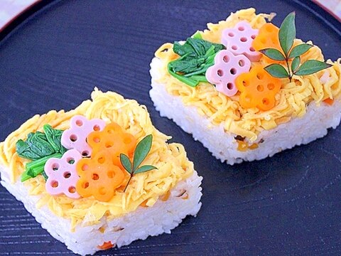 桃の節句レシピ★ひな祭りの菱形ちらし寿司